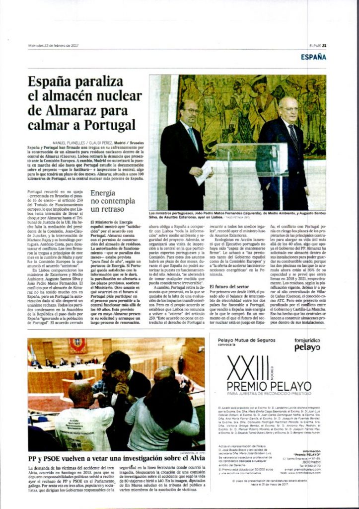 Prensa: Pais: Central Nuclear de Almaraz