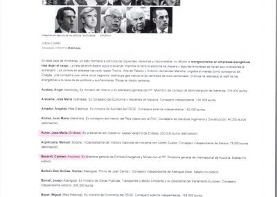 Recortes de Prensa (El Mundo) 43 Políticos enchufados en las eléctricas