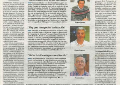 Recortes de Prensa (Diario del AltoAragón): Frente Común para pedir compensación en la reversión de saltos hidroeléctricos