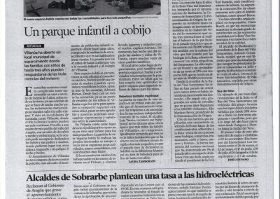 Recortes de Prensa (Heraldo de Aragón): Alcaldes del Sobrarbe plantean una tasa a las hidroeléctricas